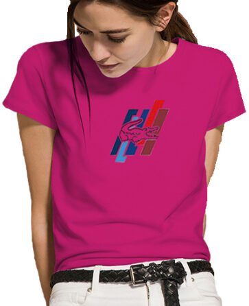 לקוסט-LACSOTE TSHIRT WOMEN DESGIN SHORT - PINK