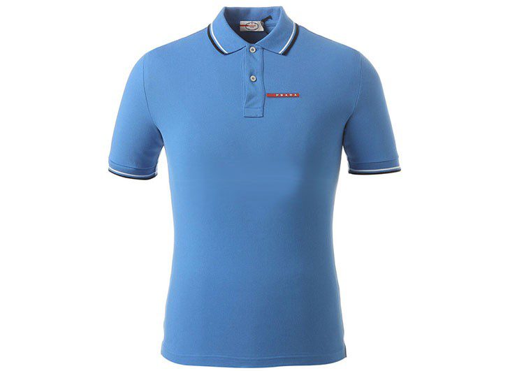 פראדה-PRADA TSHIRT POLO SHORT MEN - Blue