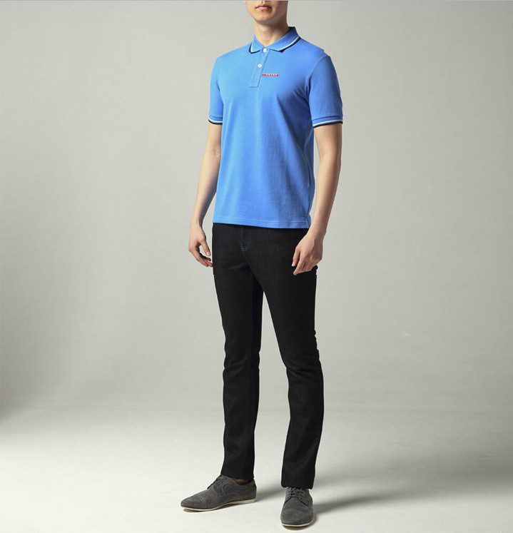 פראדה-PRADA TSHIRT POLO SHORT MEN - Blue – תמונה 5