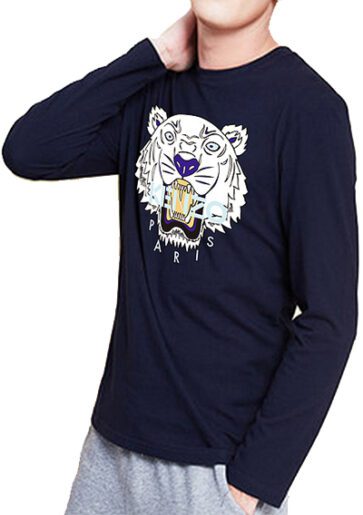 קנזו-KENZO קנזו חולצות שרוול ארוך לגברים - Navy Blue