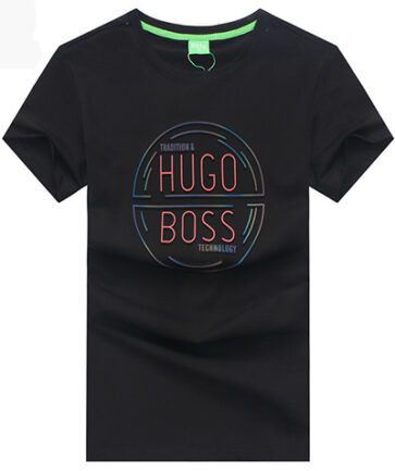 בוס-HUGO BOSS TSHIRT MEN'S SHORT - Black