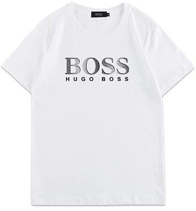בוס-HUGO BOSS TSHIRT MEN'S SHORT - White – תמונה 2