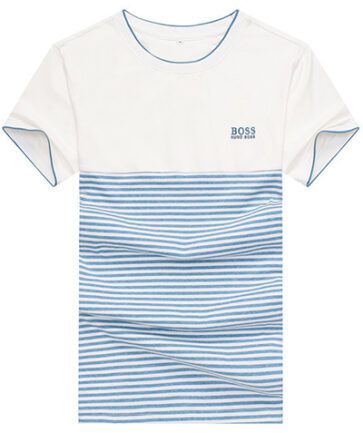 בוס-HUGO BOSS TSHIRT MEN'S SHORT - White Blue