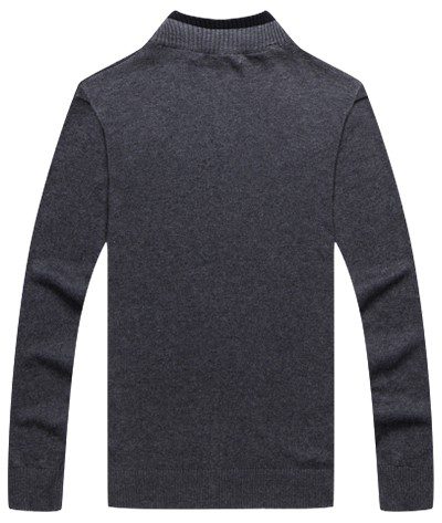 טומי הילפיגר-TOMMY SWETER ZIP MEN'S - Dip Gray – תמונה 2