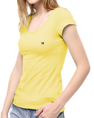 טומי הילפיגר-TOMMY TSHIRT SHORT WOMEN'S - Yellow