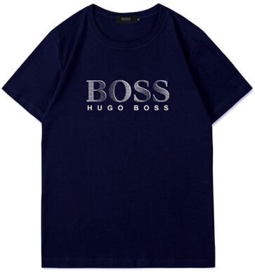 בוס-HUGO BOSS TSHIRT MEN'S SHORT - Nave Blue