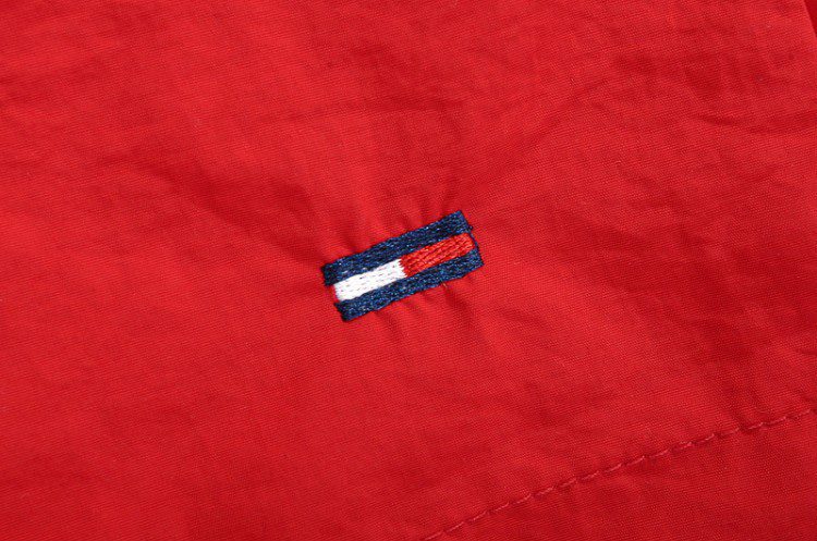 טומי הילפיגר-TOMMY SWIM MEN'S - Venetian Red Black & White – תמונה 9