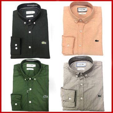 קטלוג חולצות מכופתרות לגברים לקוסט LACOSTE