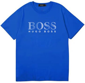 בוס-HUGO BOSS TSHIRT MEN'S SHORT - Blue