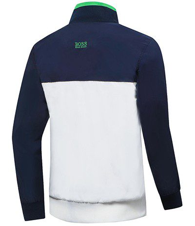 בוס-HUGO BOSS JACKET MEN'S - Navy Blue & White – תמונה 2