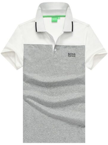 בוס-HUGO BOSS POLO TSHIRT MEN'S - White & Gray