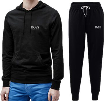 בוס-HUGO BOSS SUIT MEN'S - Black