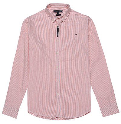 טומי הילפיגר-TOMMY BUTTON MEN'S- WHITE & Oyster Pink