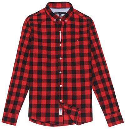 טומי הילפיגר-TOMMY BUTTON MEN'S- RED & BLACK