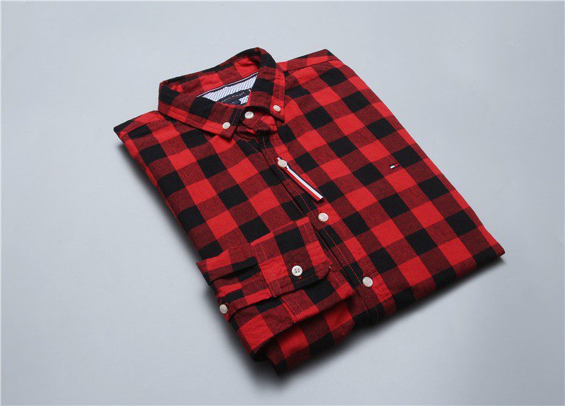 טומי הילפיגר-TOMMY BUTTON MEN'S- RED & BLACK – תמונה 15