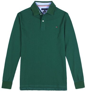 טומי הילפיגר-TOMMY POLO LONG MEN'S - GREEN