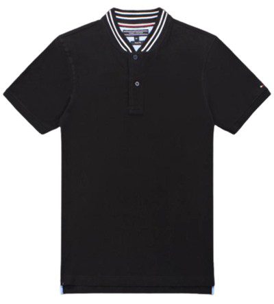 טומי הילפיגר-TOMMY POLO MEN'S TSHIRT - BLACK