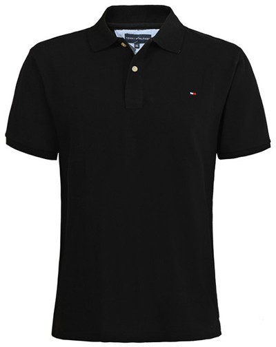 טומי הילפיגר-TOMMY POLO MEN'S TSHIRT - BLACK