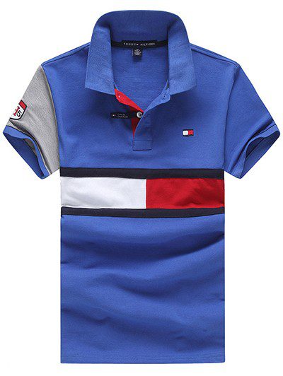 טומי הילפיגר-TOMMY POLO MEN'S TSHIRT - BLUE