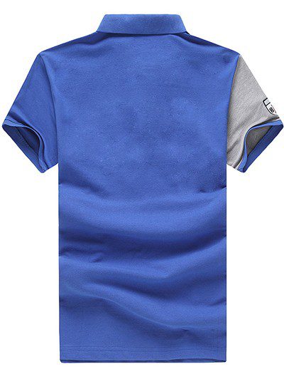 טומי הילפיגר-TOMMY POLO MEN'S TSHIRT - BLUE – תמונה 2