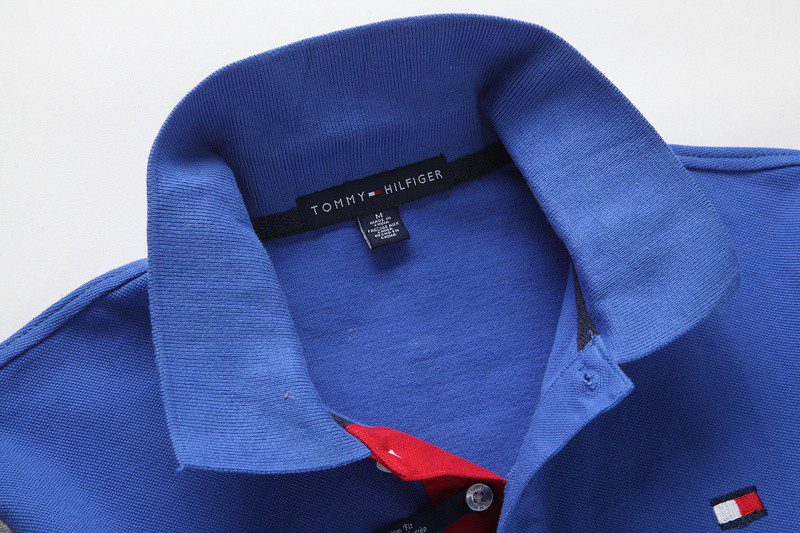 טומי הילפיגר-TOMMY POLO MEN'S TSHIRT - BLUE – תמונה 4