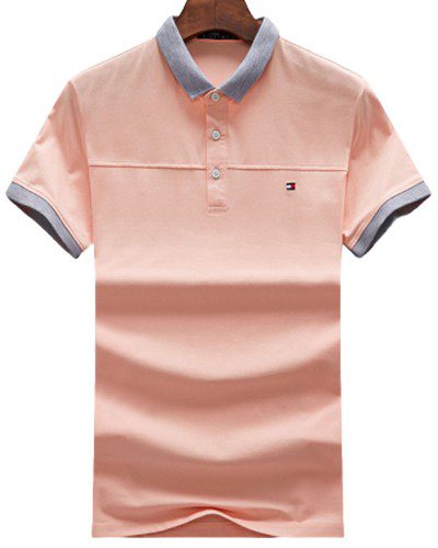 טומי הילפיגר-TOMMY POLO MEN'S TSHIRT - Cavern Pink & Gray