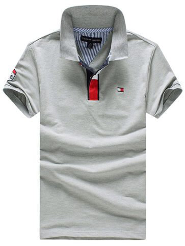 טומי הילפיגר-TOMMY POLO MEN'S TSHIRT - GRAY