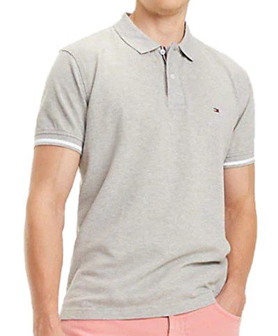 טומי הילפיגר-TOMMY POLO MEN'S TSHIRT - GRAY