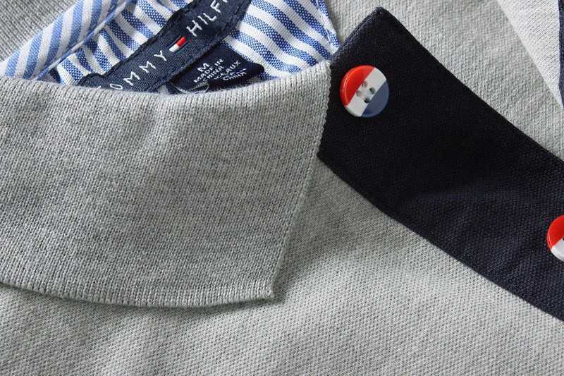 טומי הילפיגר-TOMMY POLO MEN'S TSHIRT - GRAY – תמונה 20