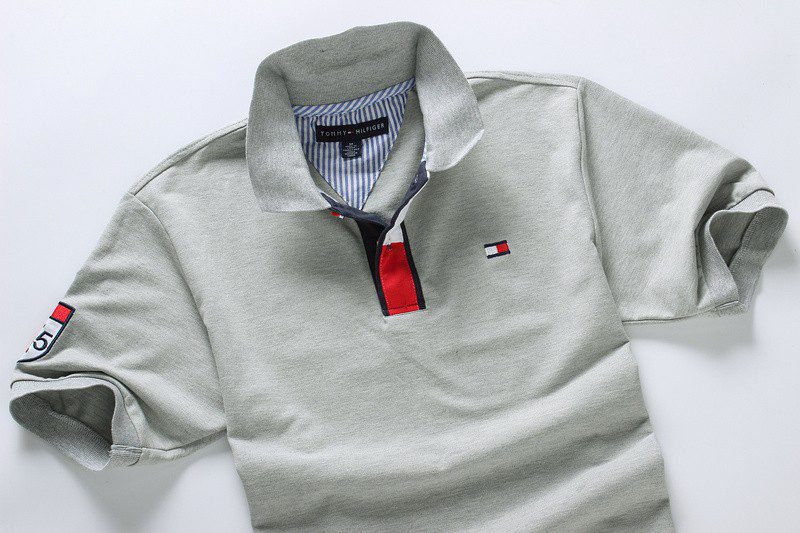 טומי הילפיגר-TOMMY POLO MEN'S TSHIRT - GRAY – תמונה 5