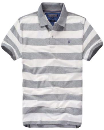 טומי הילפיגר-TOMMY POLO MEN'S TSHIRT - GRAY & White
