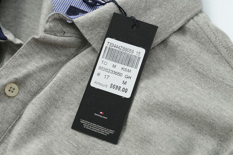 טומי הילפיגר-TOMMY POLO MEN'S TSHIRT - Gray – תמונה 11