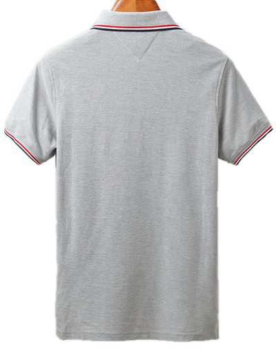 טומי הילפיגר-TOMMY POLO MEN'S TSHIRT - Gray – תמונה 2