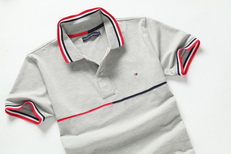 טומי הילפיגר-TOMMY POLO MEN'S TSHIRT - Gray – תמונה 3