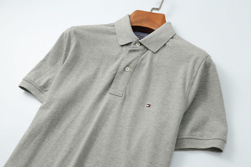 טומי הילפיגר-TOMMY POLO MEN'S TSHIRT - Gray – תמונה 5
