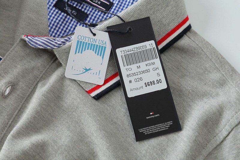 טומי הילפיגר-TOMMY POLO MEN'S TSHIRT - Gray – תמונה 7