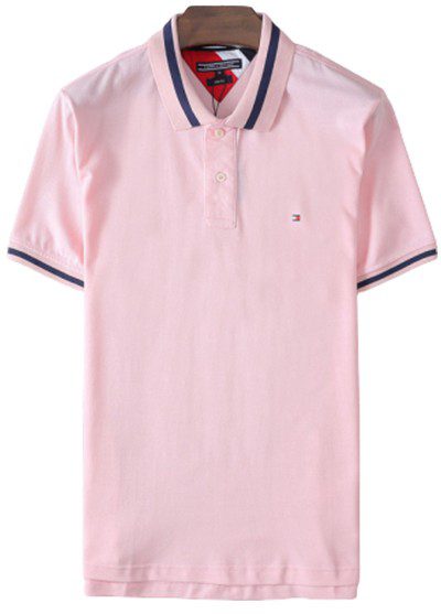 טומי הילפיגר-TOMMY POLO MEN'S TSHIRT - LIGHT PINK