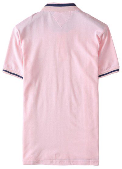 טומי הילפיגר-TOMMY POLO MEN'S TSHIRT - LIGHT PINK – תמונה 2