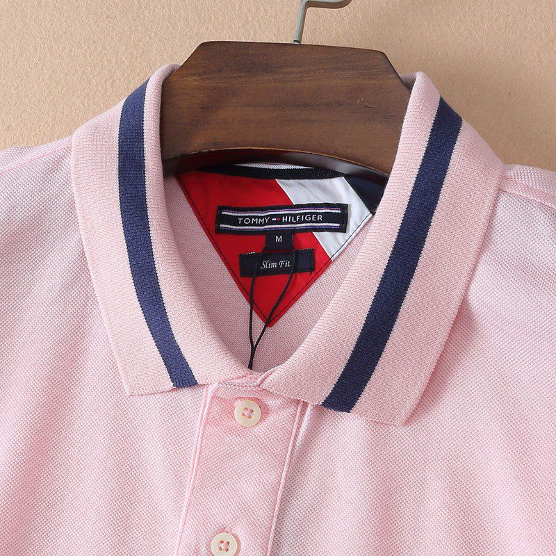 טומי הילפיגר-TOMMY POLO MEN'S TSHIRT - LIGHT PINK – תמונה 3