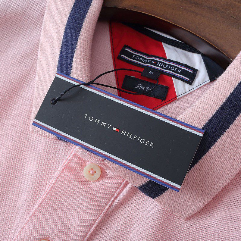 טומי הילפיגר-TOMMY POLO MEN'S TSHIRT - LIGHT PINK – תמונה 5