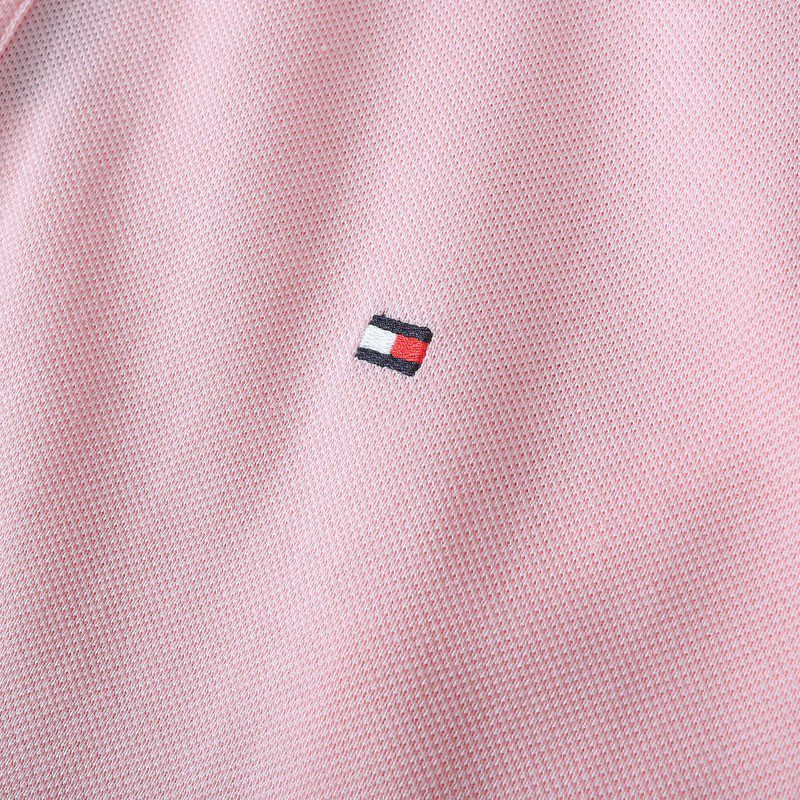 טומי הילפיגר-TOMMY POLO MEN'S TSHIRT - LIGHT PINK – תמונה 8