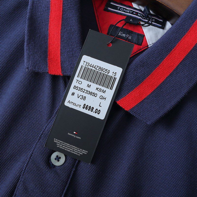 טומי הילפיגר-TOMMY POLO MEN'S TSHIRT - NAVY BLUE – תמונה 4