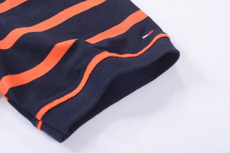 טומי הילפיגר-TOMMY POLO MEN'S TSHIRT - Navy Blue & Tomato – תמונה 9