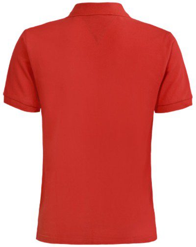 טומי הילפיגר-TOMMY POLO MEN'S TSHIRT - Persian Red – תמונה 2