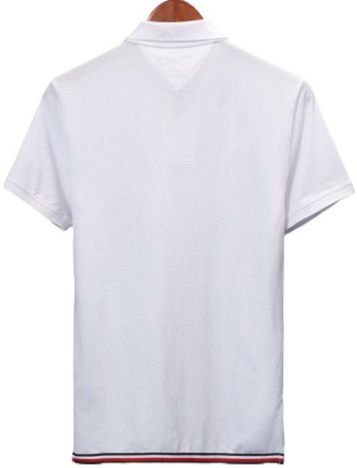 טומי הילפיגר-TOMMY POLO MEN'S TSHIRT - Titan White – תמונה 2