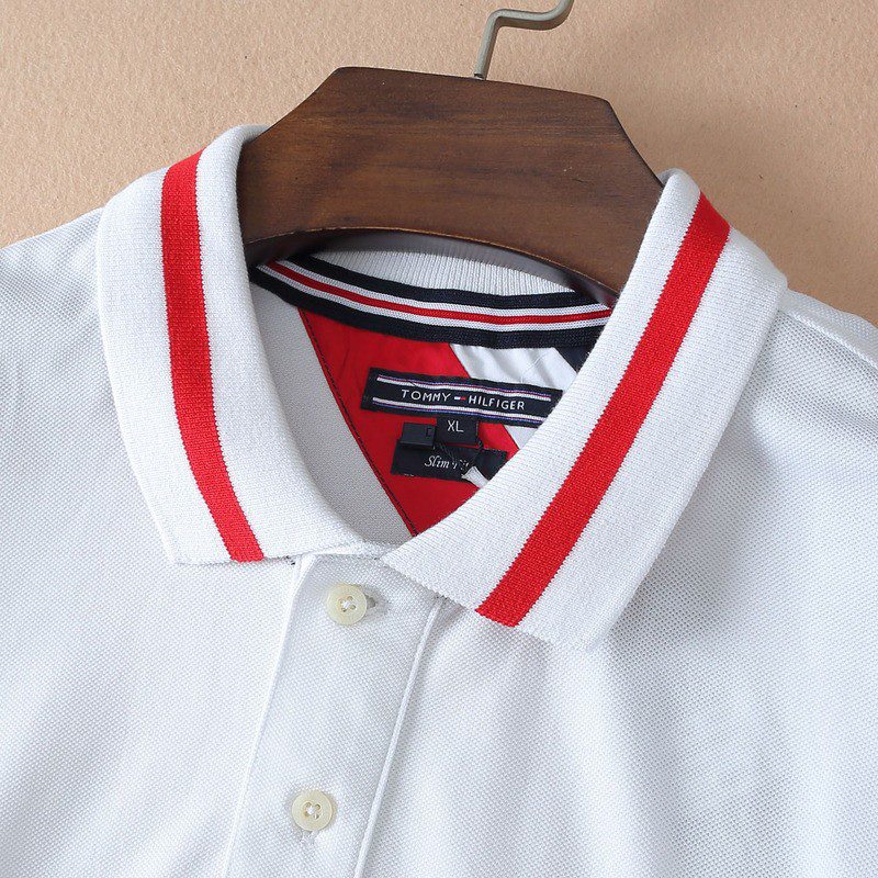 טומי הילפיגר-TOMMY POLO MEN'S TSHIRT - WHITE – תמונה 3