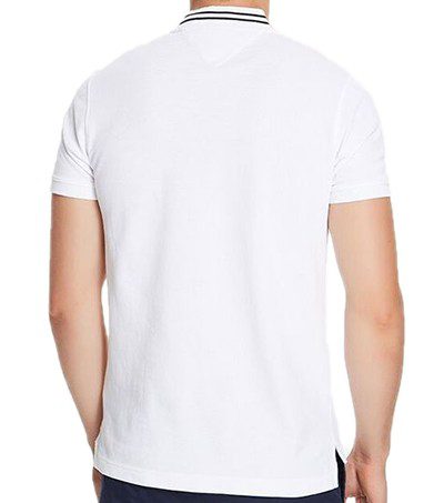 טומי הילפיגר-TOMMY POLO MEN'S TSHIRT - WHITE – תמונה 2