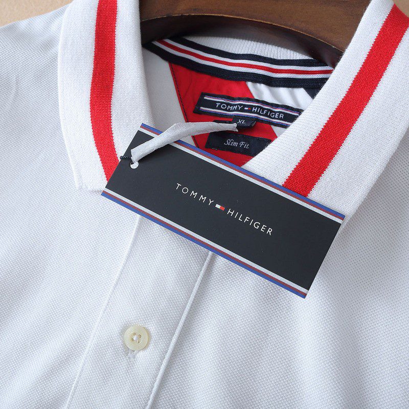 טומי הילפיגר-TOMMY POLO MEN'S TSHIRT - WHITE – תמונה 5