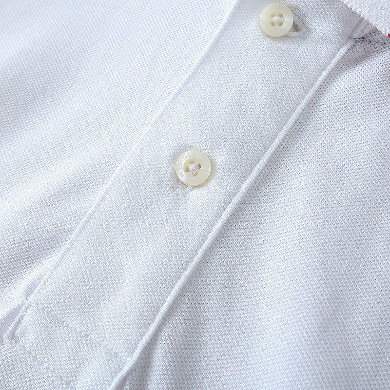 טומי הילפיגר-TOMMY POLO MEN'S TSHIRT - WHITE – תמונה 6