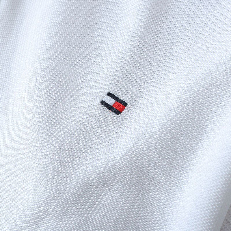 טומי הילפיגר-TOMMY POLO MEN'S TSHIRT - WHITE – תמונה 7